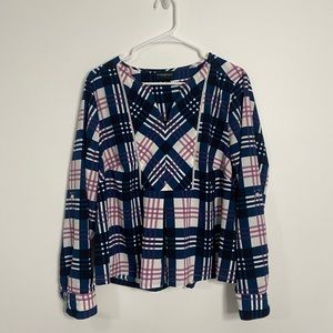 Lane Bryant Plaid Long Sleeve Blouse